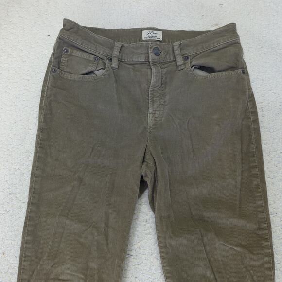 J.Crew Lookout High-rise Skinny Pants Corduroy Army Green Women 27 Stretch F5338 - Picture 3 of 9